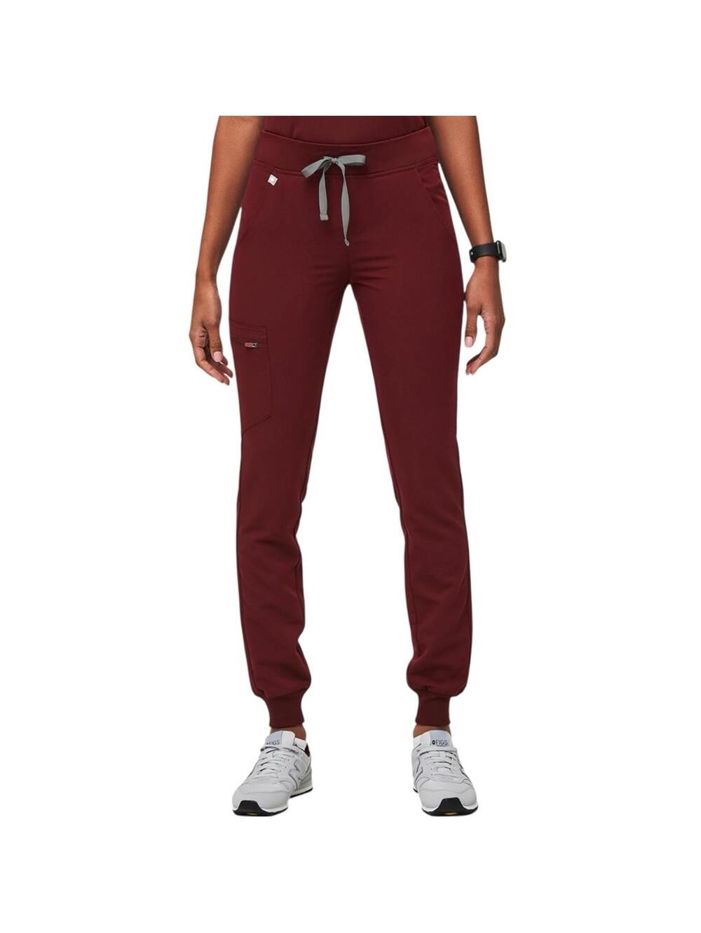 FIGs Zamora Jogger Scrub Pants size XS in Burgundy